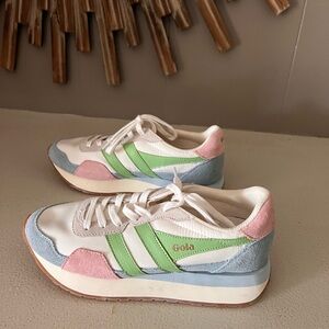 Gola Pastel Colorblock Sneakers in Pink, Green & Blue